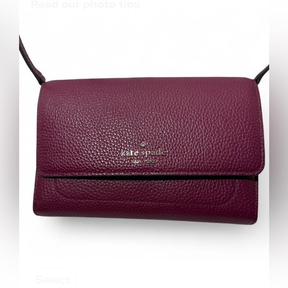 EUC- Kate Spade Berry Crossbody wallet-on-a-string
